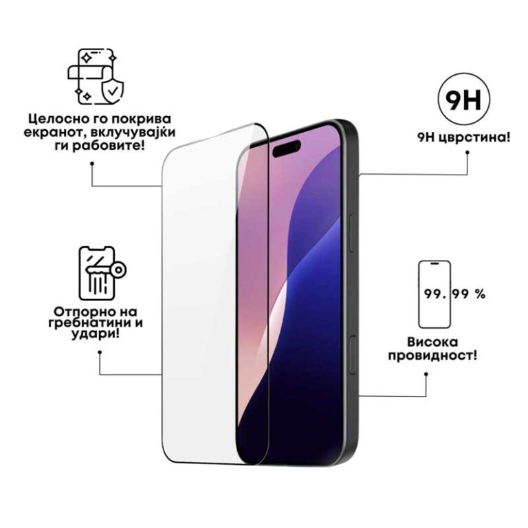 Заштитно стакло за Apple iPhone 16 - 9D Premium