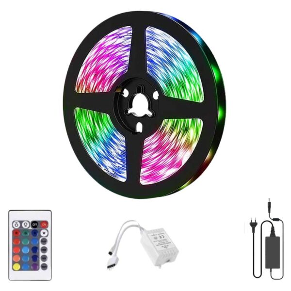 RGB LED ленти со адаптер (12V/3A) и далечински управувач