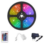 RGB LED ленти со адаптер и далечински управувач
