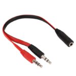 Аудио кабел 3.5мм женско - 2 x 3.5мм машко
