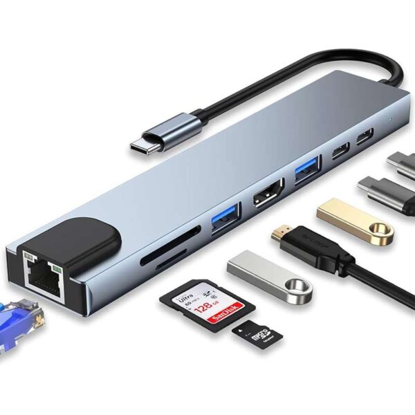 USB-C разделник - 8 во 1