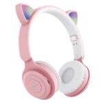Безжични детски слушалки - Cat Ears - Розеви