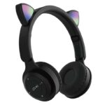 Безжични детски слушалки - Cat Ears - Црни