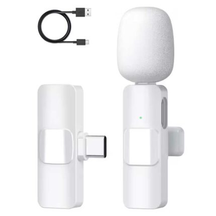 Безжичен микрофон - Lavalier - Type C - Бел