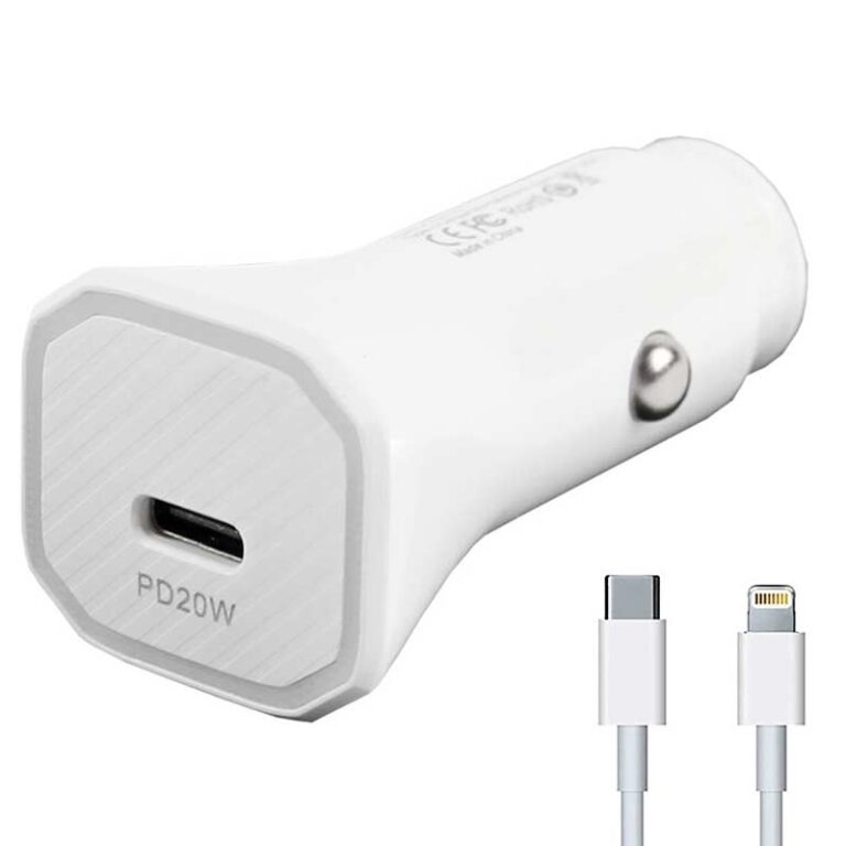 Полнач за во автомобил за iPhone со кабел - 20W