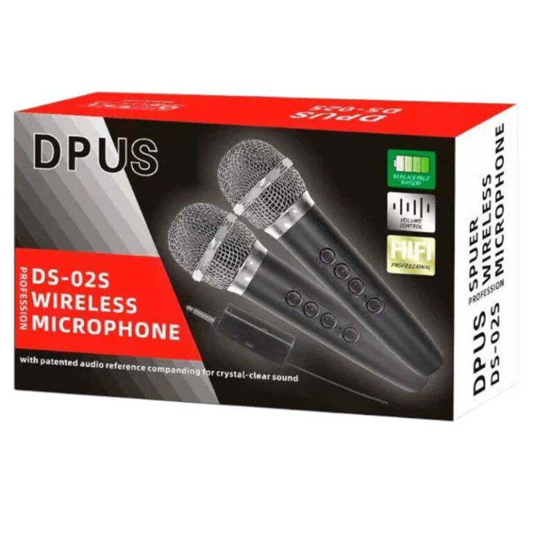 Двоен сет безжични микрофони со приемник - DS-02S