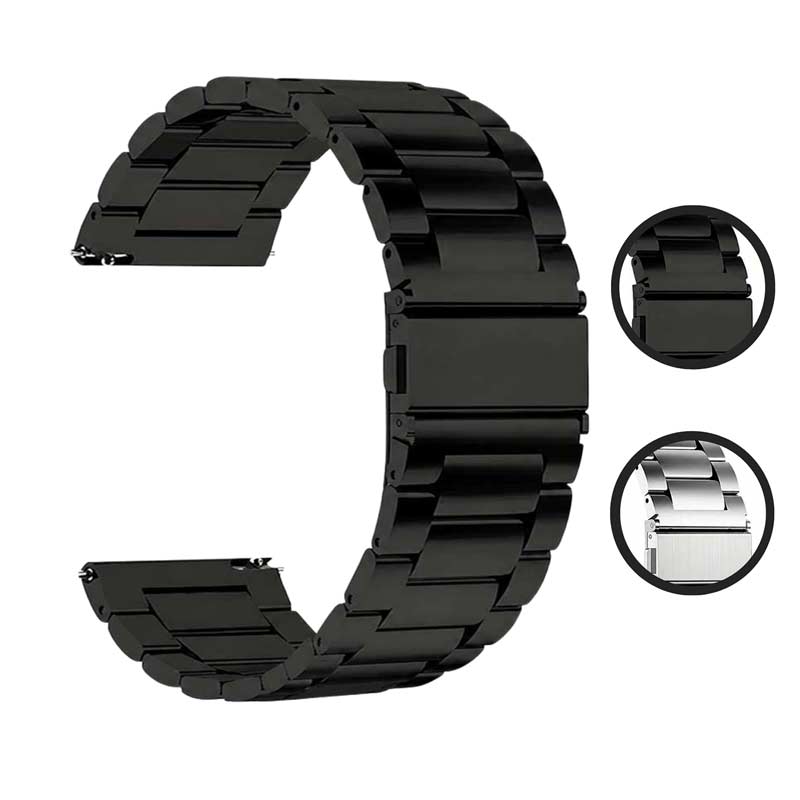 metalno-metalen-remce-remen-crn-crna-black-kais-kaiska-smart-saat-casovnik-apple-watch-iphone-chasovnik-222 Метален ремен за паметен часовник - Wristband - 20мм