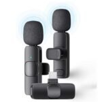 Безжичен микрофон - Lavalier x 2- Type C - Црн