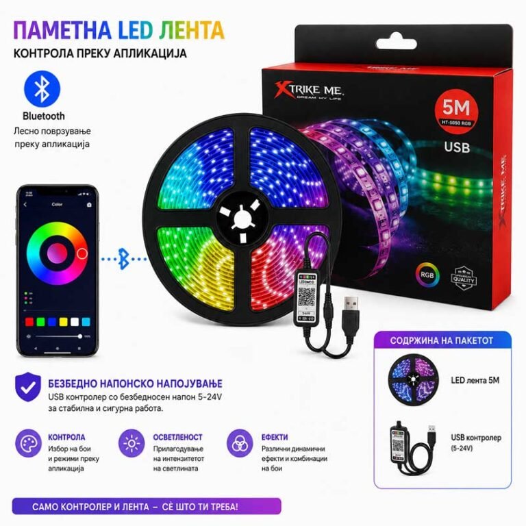 Паметна RGB LED лента - Xtrike Me HT-5050