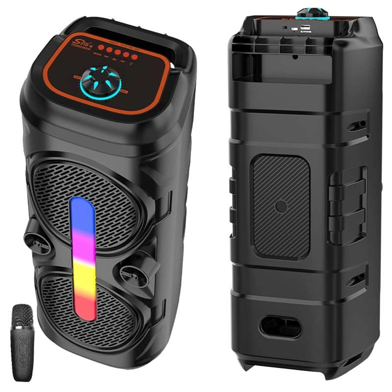 zvucnik-blutut-karaoke-mikrofon-bezzicen-bez-zica-kabel-zvuk-bluetooth-blutu-blutut-bluton-bezzicen-bez-zica-ton-glas-zvuk-telefon-micro-sd-karticka-aux-kabe-1155l Безжичен караоке звучник - 2 x 6.5" - ZQS6239XW
