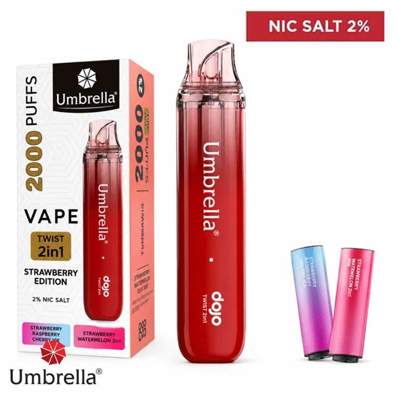 Eлектронска цигара - Umbrella / Strawberry twist 2 in 1