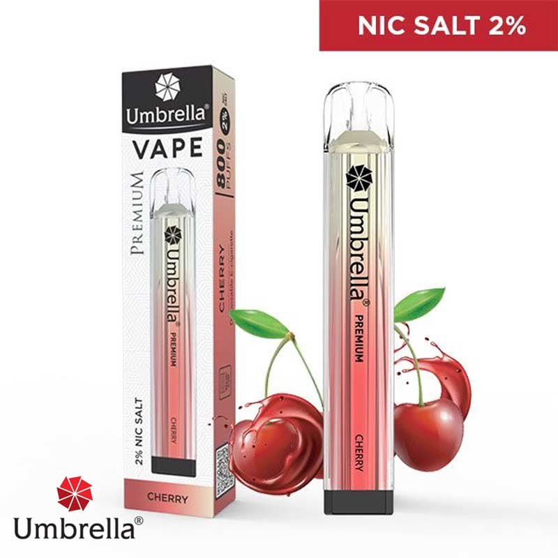 Еднократна електронска цигара - 600 puffs Umbrella - Cherry
