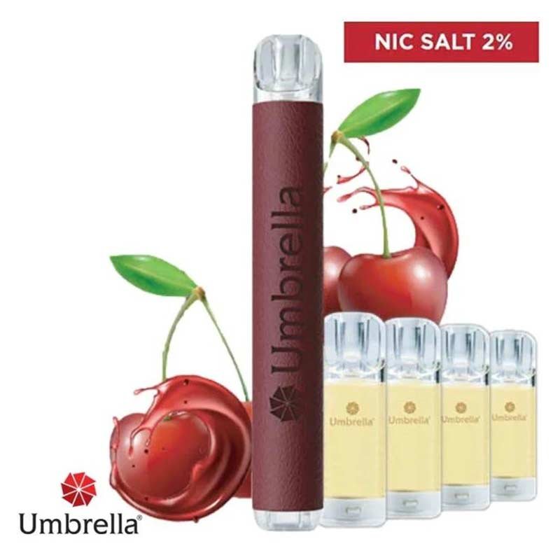 Еднократна електронска цигара - 600 puffs Umbrella - Cherry