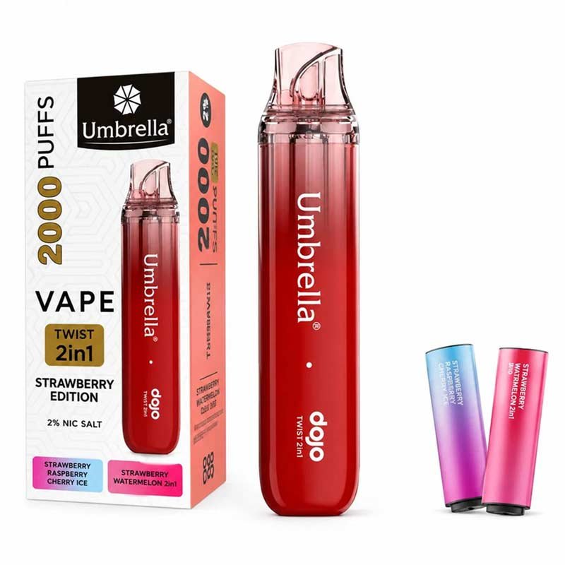 Eлектронска цигара - Umbrella / Strawberry twist 2 in 1